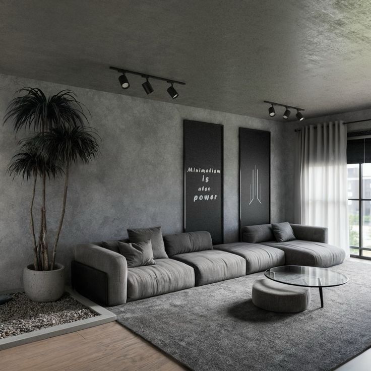rumah dengan konsep warna hitam dan industrial
